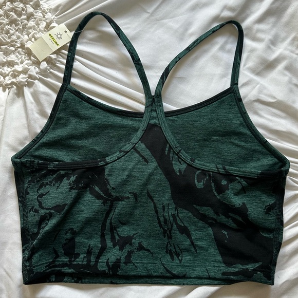 Cropped Tank Top With Attached Sports Bra - Picture 3 of 3